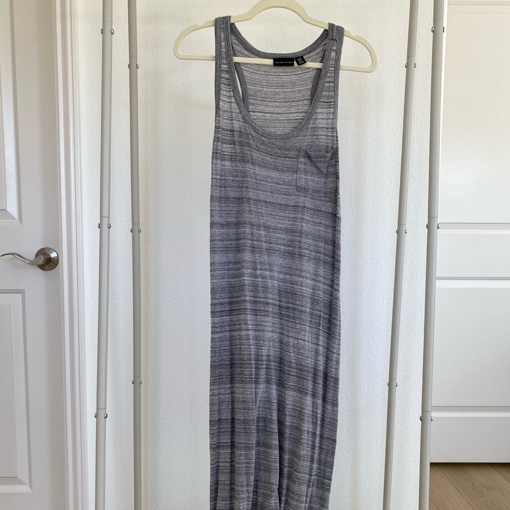 Adrienne Vittadini Grey Maxi Dress Size M